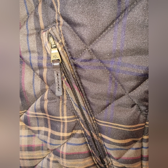 Lauren Quilted Plaid Vest Ladies L - Picture 8 of 12